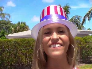 July 4th Hardcore Fuck Of A Body Painted Babe
