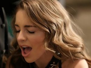 Kimmy Granger Worships Cock On A Leash