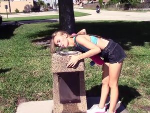 Injured Hottie Blonde Girl Thanks Her Rescuer With A Hot Fuck