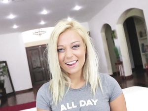 Hot As Hell Blonde Sucks Big Dick In Front Of The Camera