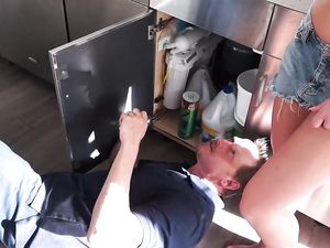 Hot Mature Milf In Pink Lingerie Fucks With Man On The Coach