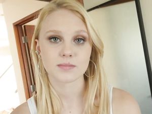 Cute Teen Taking Loads From Cock After Passionate Sex In The Bed